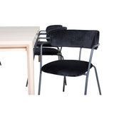 Slider, Arrow Rektangulär matgrupp Svart, Vitlaserad, 170 x 95