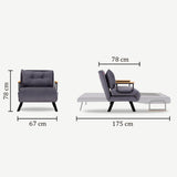 Tarawa v2 Enkel (26 x 120 x 60 cm) Creme 1-sits bäddsoffa