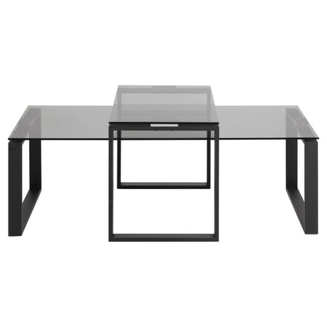 Katrine Satsbord 45x115x69 cm Svart/Glas