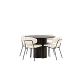 Olivia, Chico Rund matgrupp Vit, Mocka, 4st