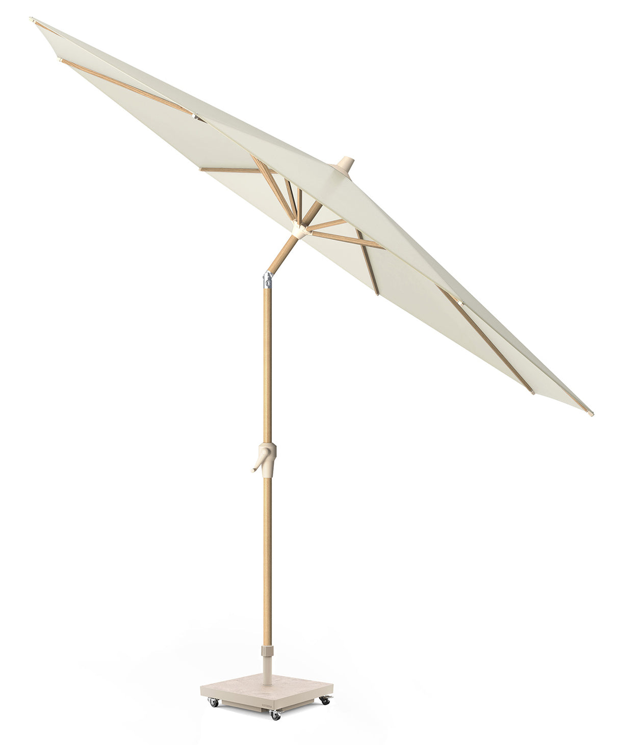 Riva Parasoll 250 cm Teak Look / Ecru