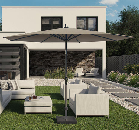 Riva Parasoll 250 cm Teak Look / Taupe