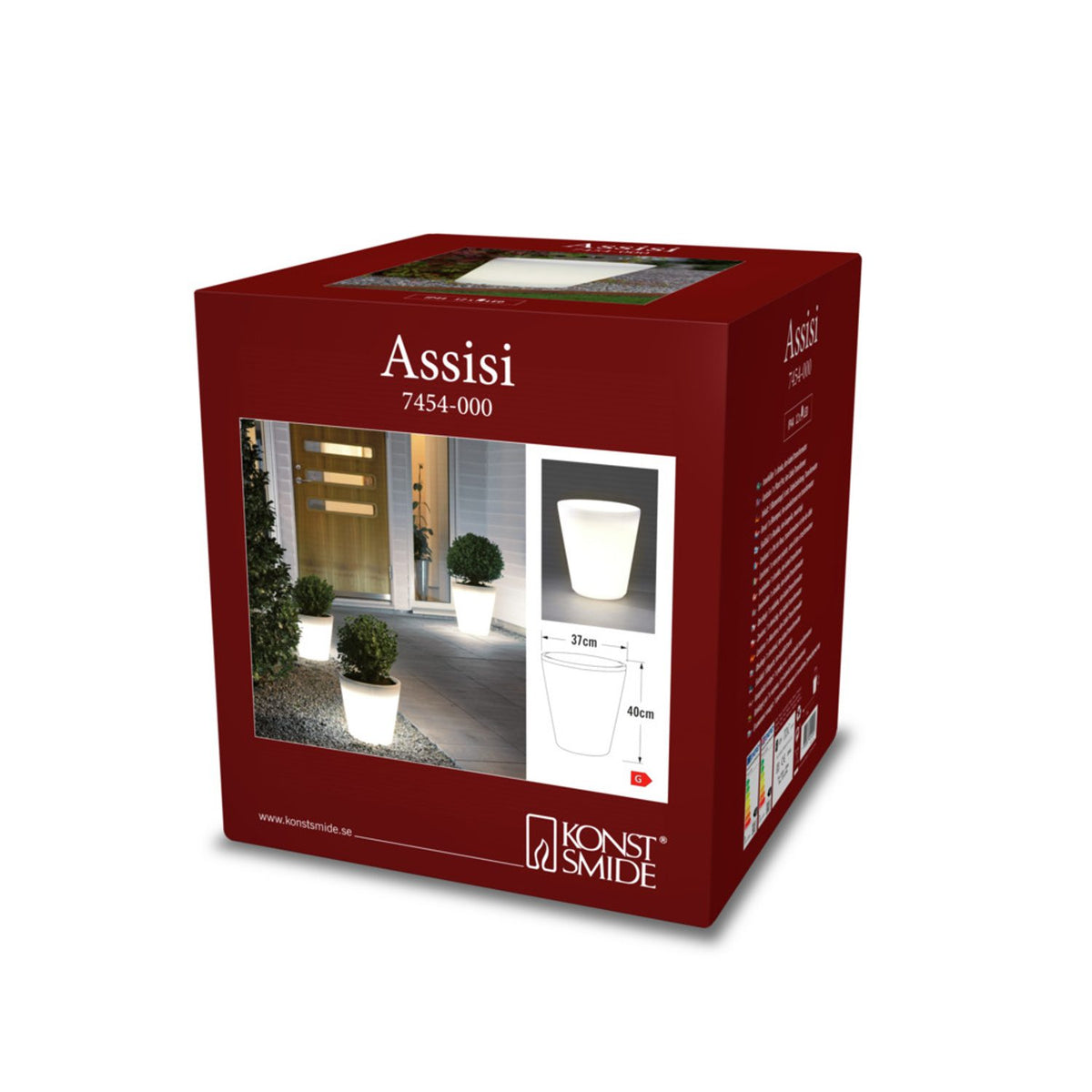 Assisi LED Blomkruka med Belysing Stor