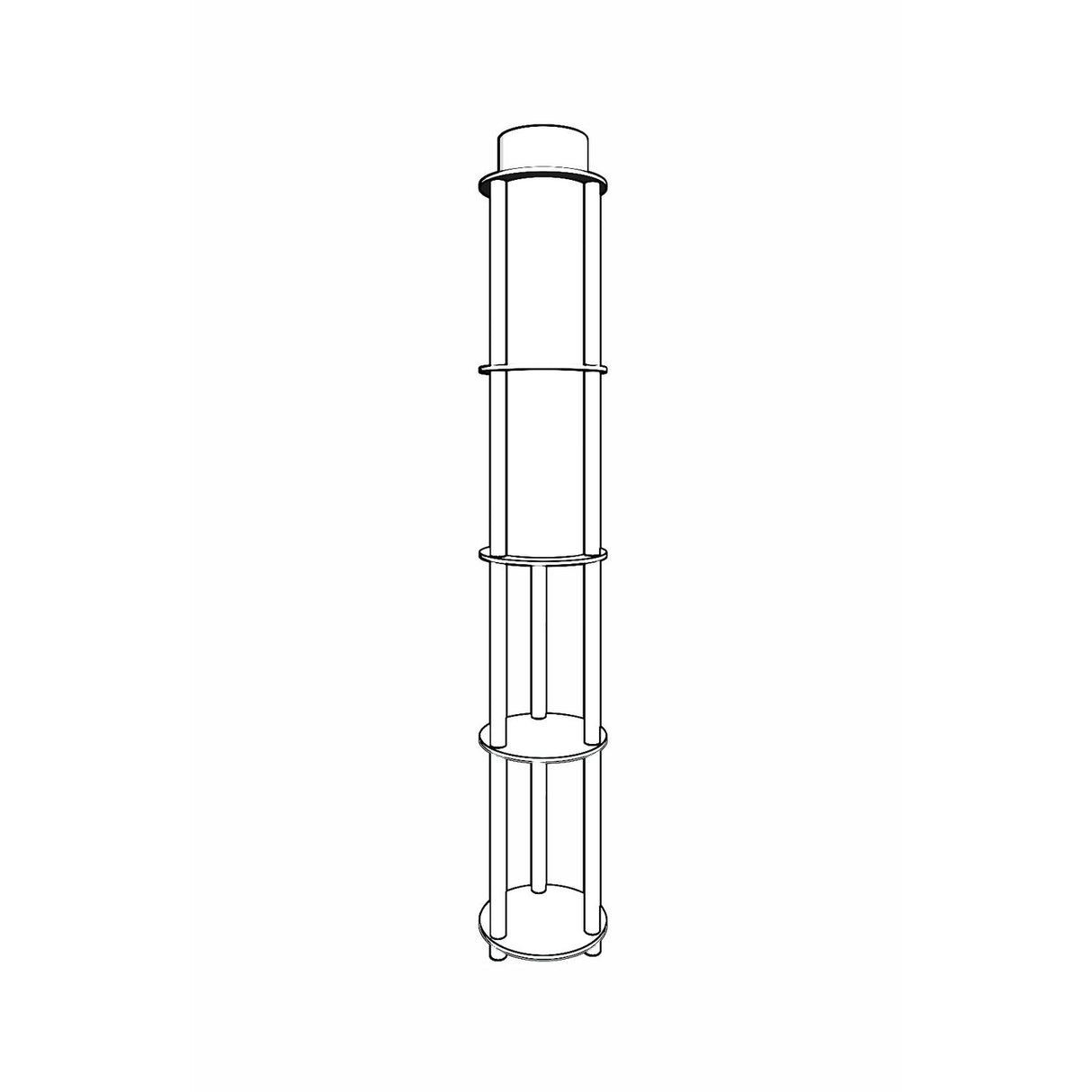 Tallinn Square V2 (H 150 cm) Valnöt Golvlampa