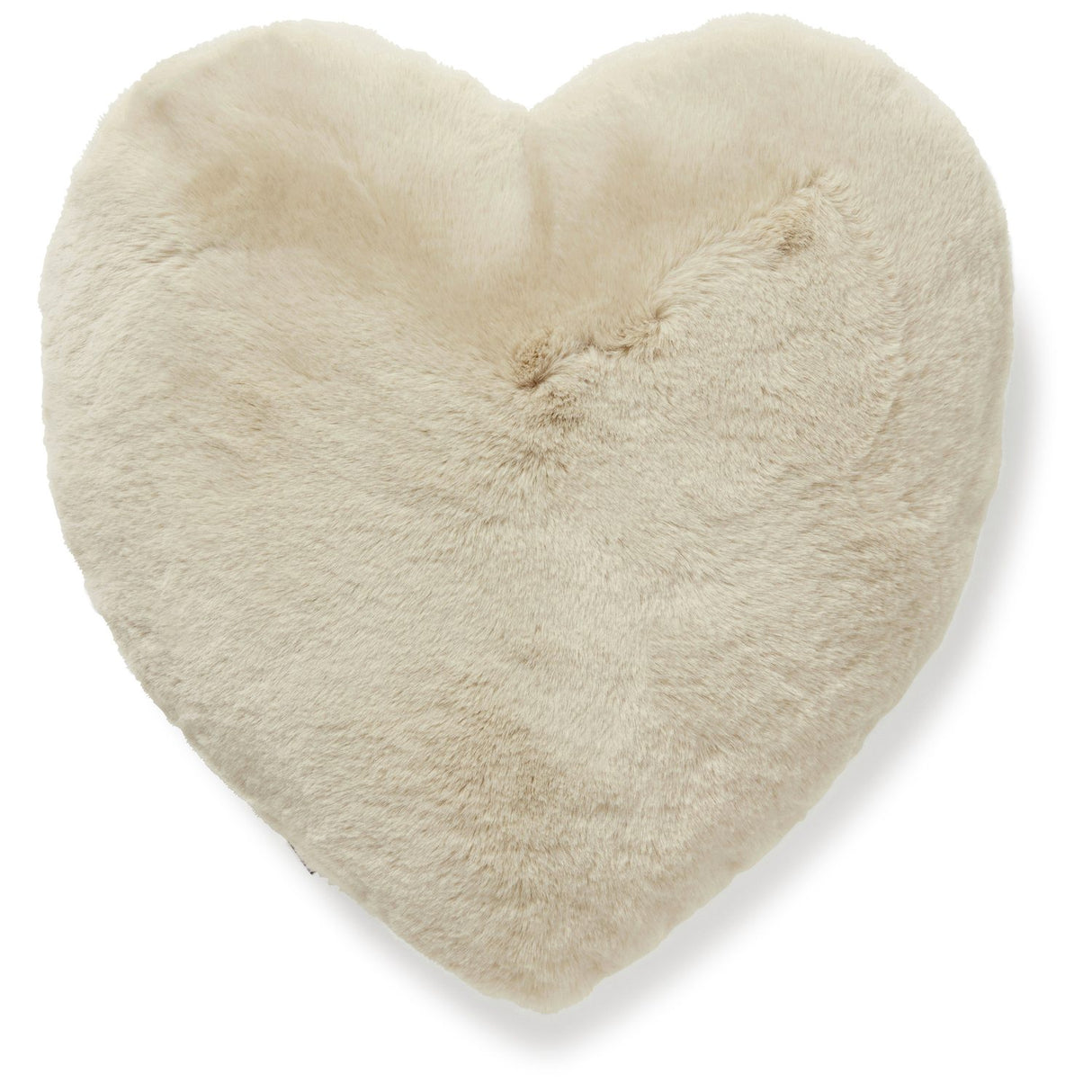 Fluffy Hjärtformad Kudde Beige