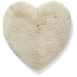 Fluffy Hjärtformad Kudde Beige