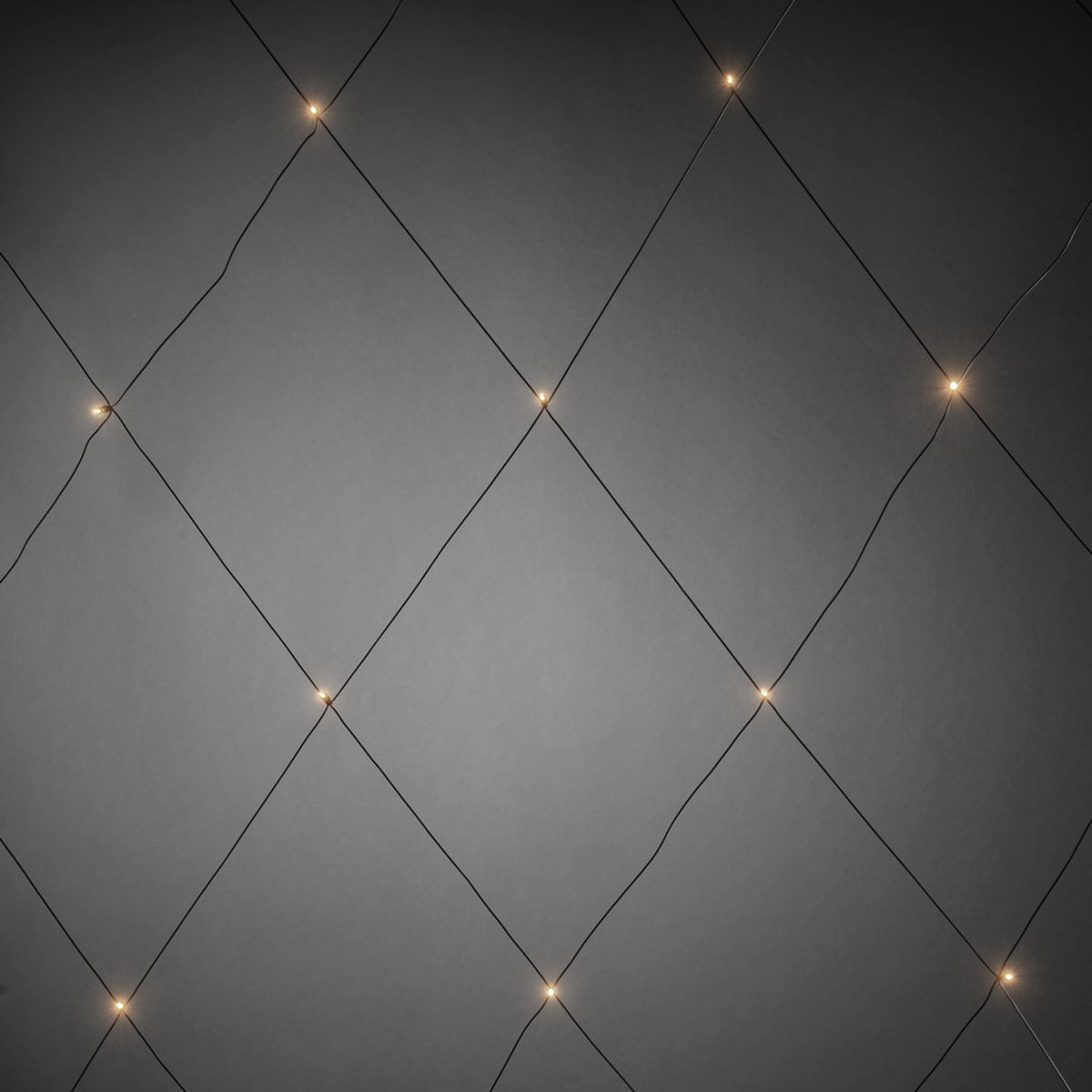 Nät LED Svart kabel 24V/IP44 Ljusslinga Ute 3x3m, Varmvit