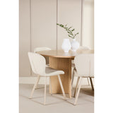 Strada, Lilja Oval matgrupp Beige, Vitpigmenterad, ⌀120