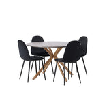 Piazza, Polar Rund matgrupp Svart, Grå, ⌀120