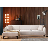 Belissimo (140-270 x 95 x 67 cm) Hörnsoffa Offwhite, Vänster