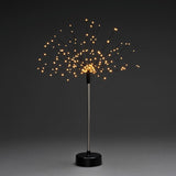 Metall 4x40 Amber LED 50cm timer 6h Stående Ljusdekoration Inne Svart