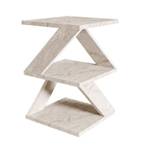 Albeni (29,6 x 54,2 x 29,6 cm) Travertin Sidobord
