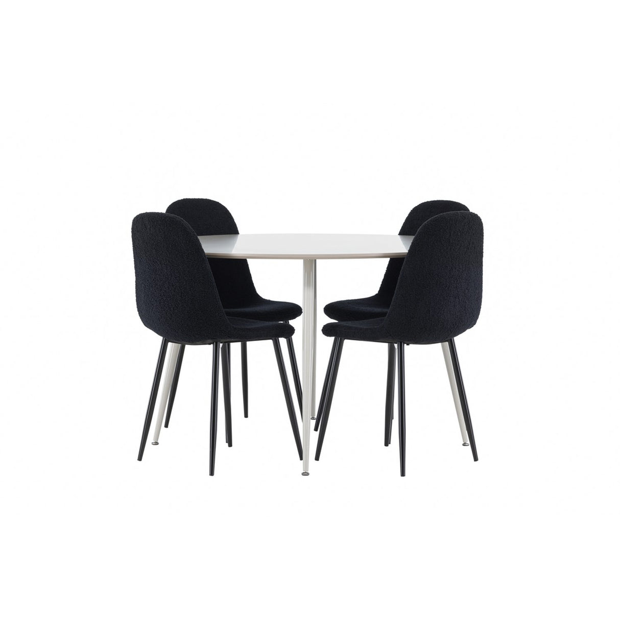 Plaza, Polar Rund matgrupp Svart, Beige, ⌀120