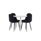 Plaza, Polar Rund matgrupp Svart, Beige, ⌀120