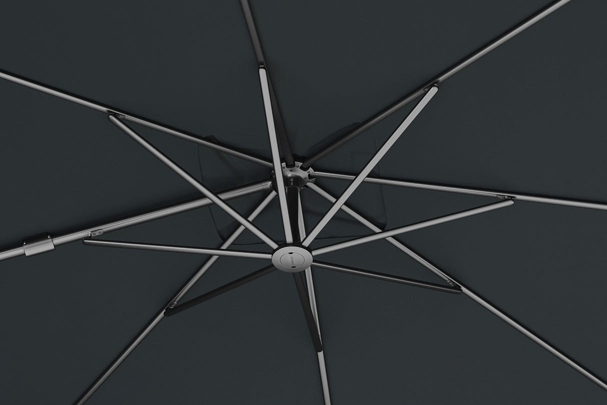 Nexus T2 Frihängande Parasoll 300x300 Anthracite / Faded Black