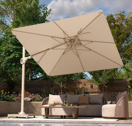 Nexus T2 Frihängande Parasoll 300x300 Anthracite / Havana