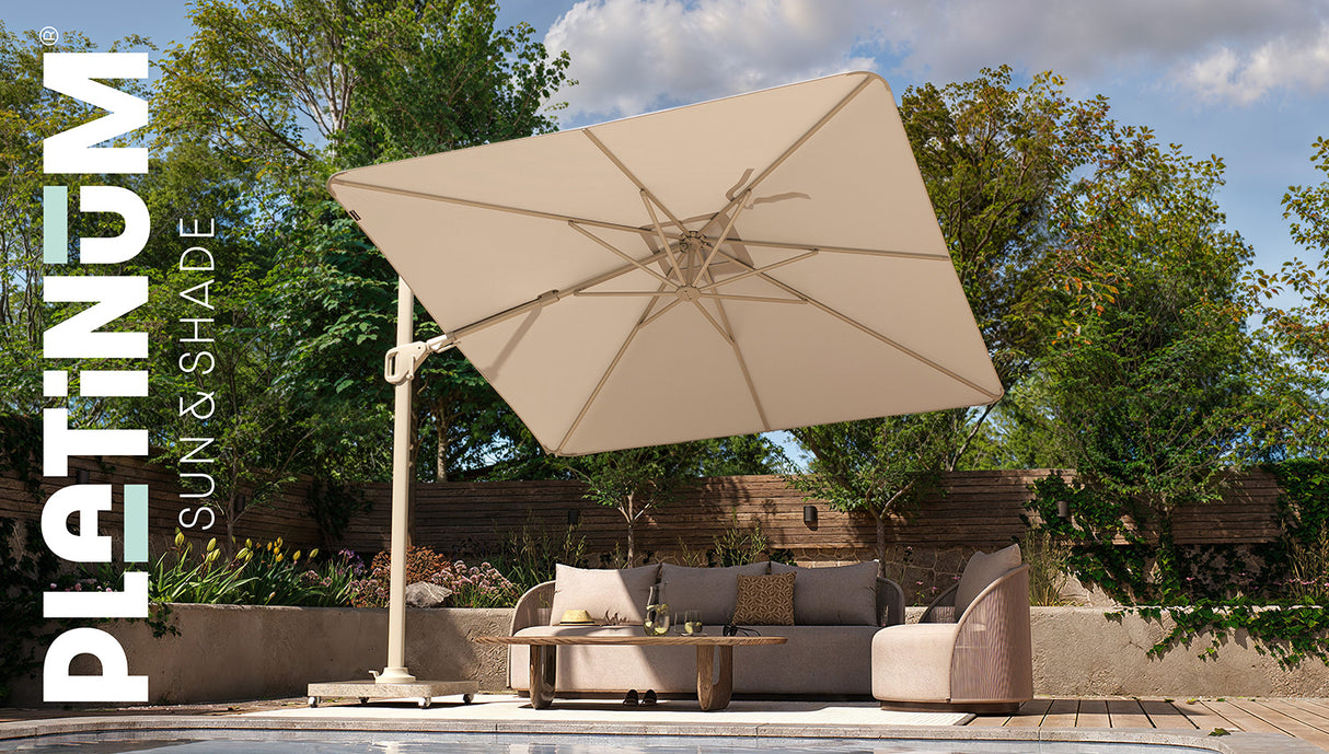 Nexus T2 Frihängande Parasoll 300x300 Sandstone / Champagne