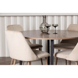 Durango, Night Rund matgrupp Valnöt, Beige, Svart, valnöt, ⌀120