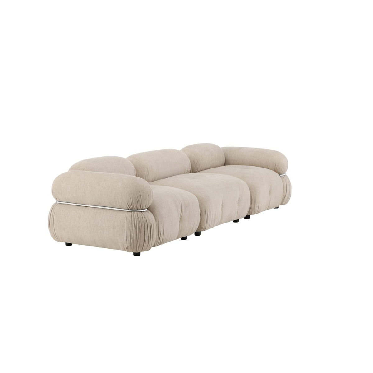 Mika 3-sitssoffa Beige, Silver