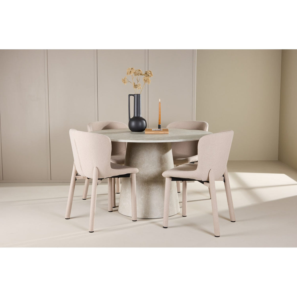 Lanzo, Astoria Runt matgrupp Beige, Beige, 4st