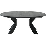 Alver Matbord Svart, Med 2 tillägg, 130 cm