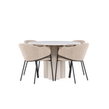 Olivia, Evelina Rund matgrupp Beige,Svart, Beige, ⌀110