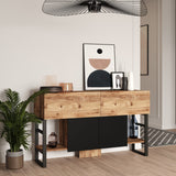 Malena Console Wide (138,8 x 83,6 x 43,3 cm) Atlantisk furu Konsol