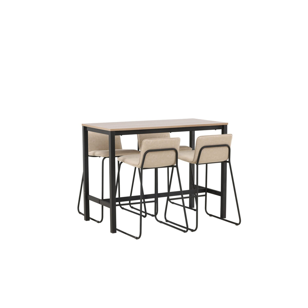 Camden, Bisbee Rektangulär matgrupp Beige,Svart, Valnöt, 120 x 60