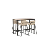 Camden, Bisbee Rektangulär matgrupp Beige,Svart, Valnöt, 120 x 60