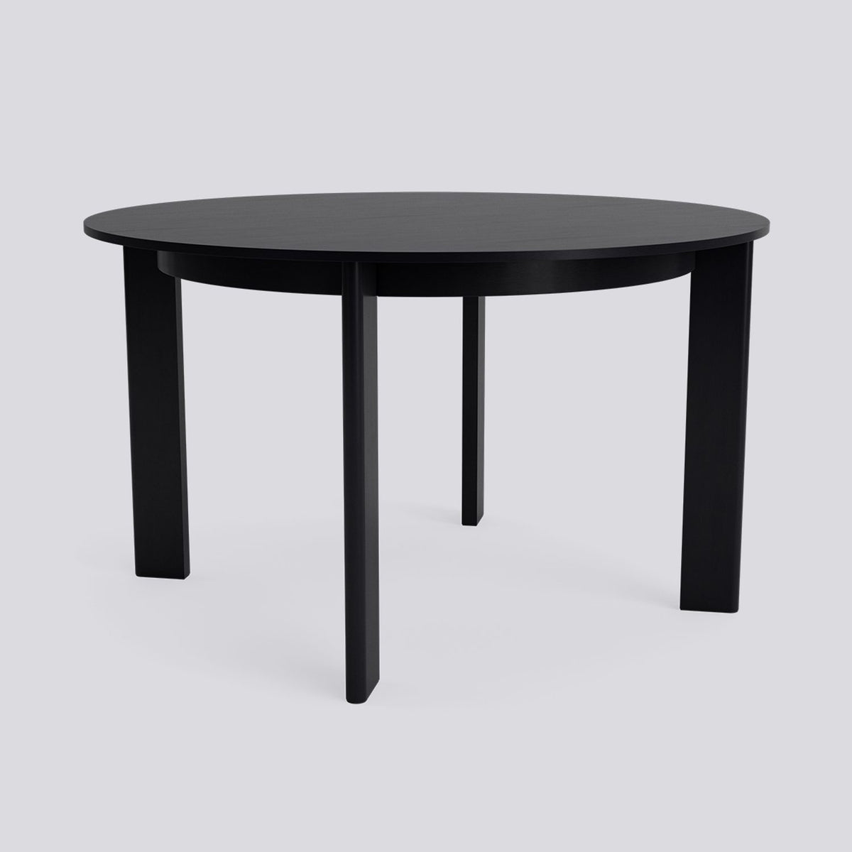 Chisel 25 runt Ø127 × H74 cm Matbord Black – lackerad ekfaner, Black – lackerad ek