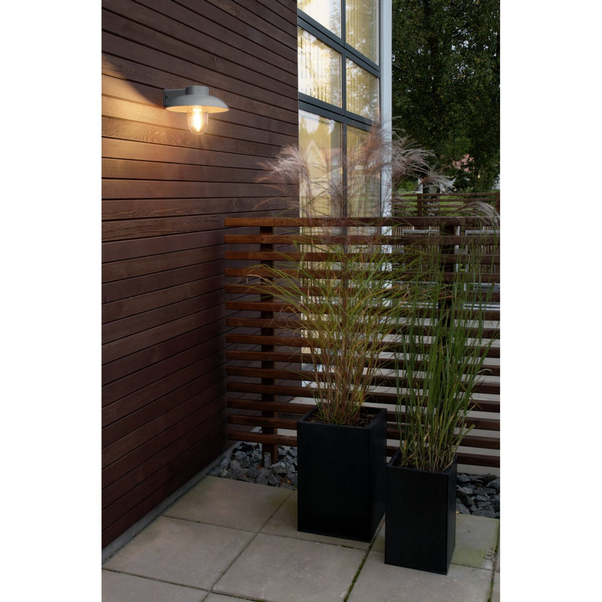 Mani E27 Vägglampa Ute Grå