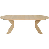 Alver Matbord Vitpigmenterad, Med 2 tillägg, 130 cm
