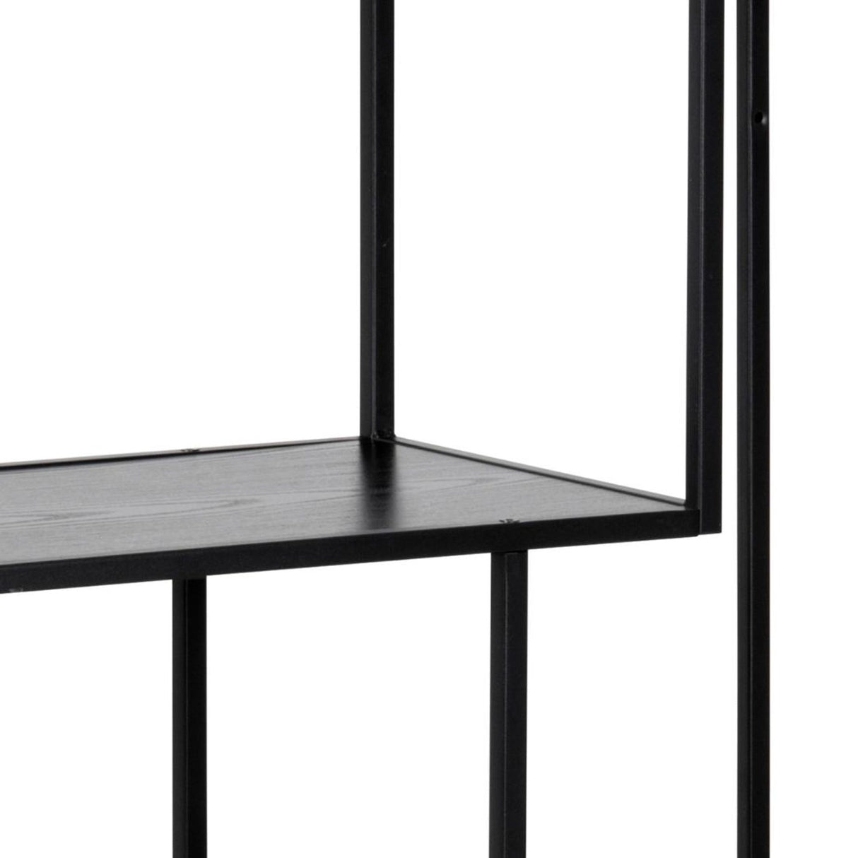 Seaford Bokhylla Asymmetrisk 114x77x35 cm Svart