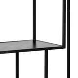 Seaford Bokhylla Asymmetrisk 114x77x35 cm Svart