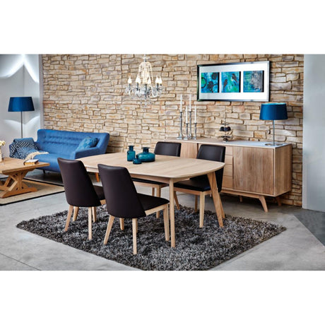 Molde Matbord 180x102 cm Vitpigmenterad Ek