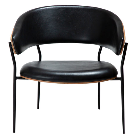 Crib Loungefåtölj Vintage Black, Walnut