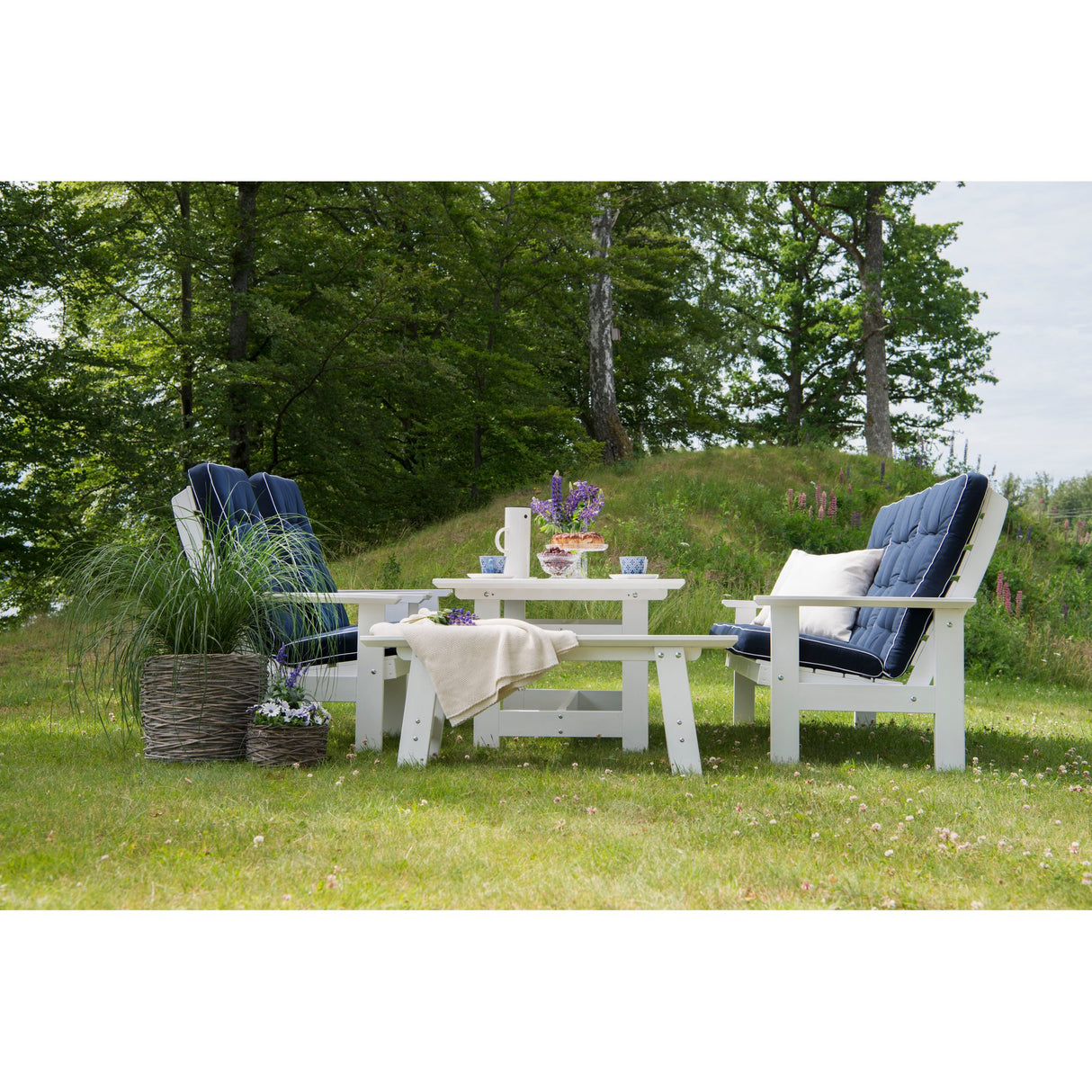 Herrgård Utefåtölj Vit