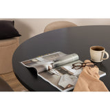 Copenhagen, Velvet Rund matgrupp Beige,Svart, Svart, ⌀140