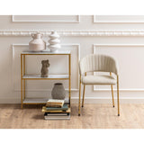 Ann Matstol med Armstöd Basel tyg Beige