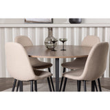 Durango, Polar Rund matgrupp Beige,Svart, Svart, valnöt, ⌀120