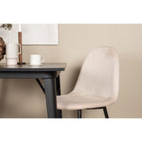 Tempe, Polar Rektangulär matgrupp Beige, Svart, Svart, 80 x 80