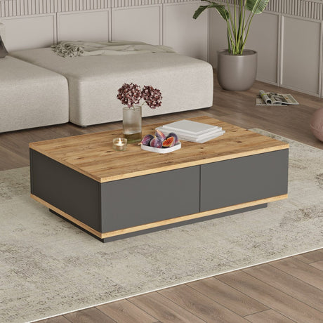 Bissau (90 x 28,6 x 60 cm) Soffbord Atlantisk furu antracit