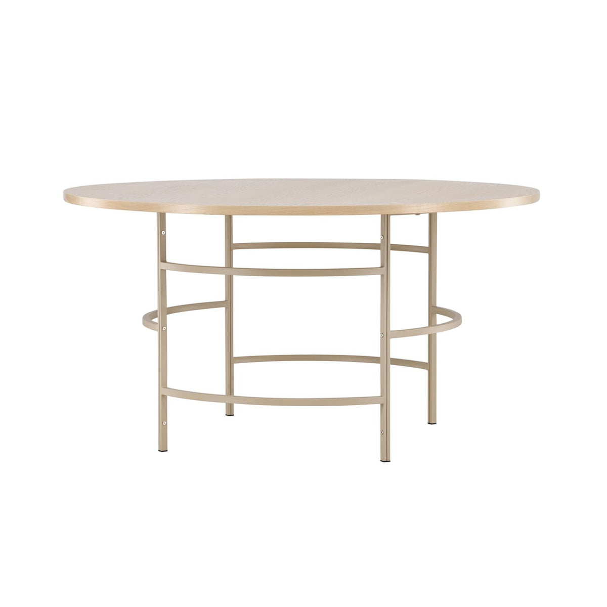 Köpenhamn Runt matbord Beige, vitlaserad, MDF, ⌀140