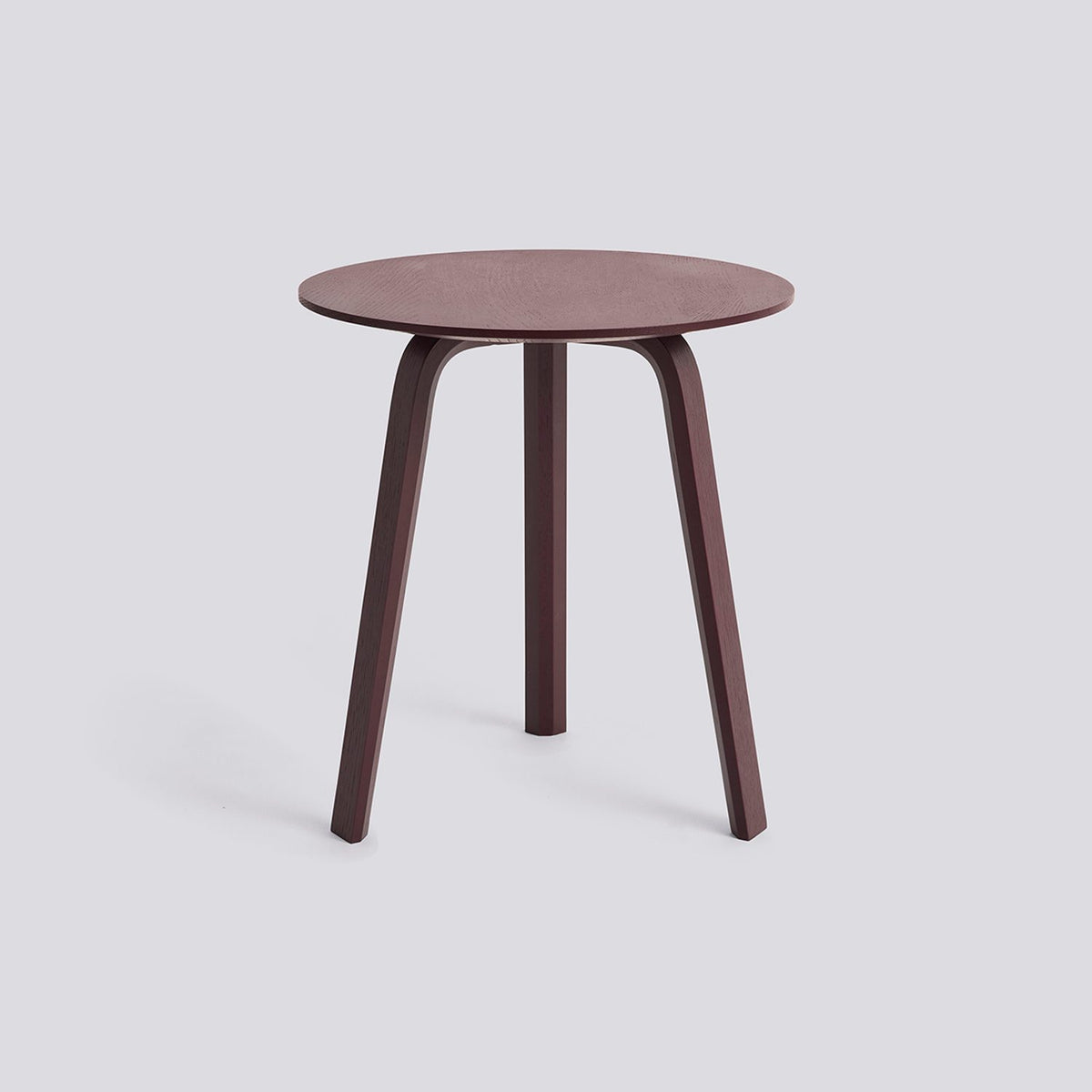 Bella Ø45 × H49 cm Soffbord Dark bordeaux – ek med vattenbaserad lack