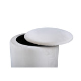 Limpen Puff Vit, Polyestersammet