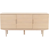 Sagene med 3 Dörrar Sideboard Vitpigmenterad