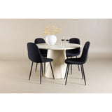 Lanzo, Polar Rund matgrupp Svart, Vitlaserad, ⌀120