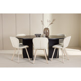 Strada, Lilja Oval matgrupp Beige, Svart, ⌀120