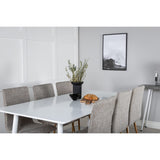 Polar, Windu Rektangulär matgrupp Beige,Natur, Vit, 180 x 90