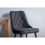 Slider, Velvet Deluxe Rektangulär matgrupp Svart, Natur, 170 x 95
